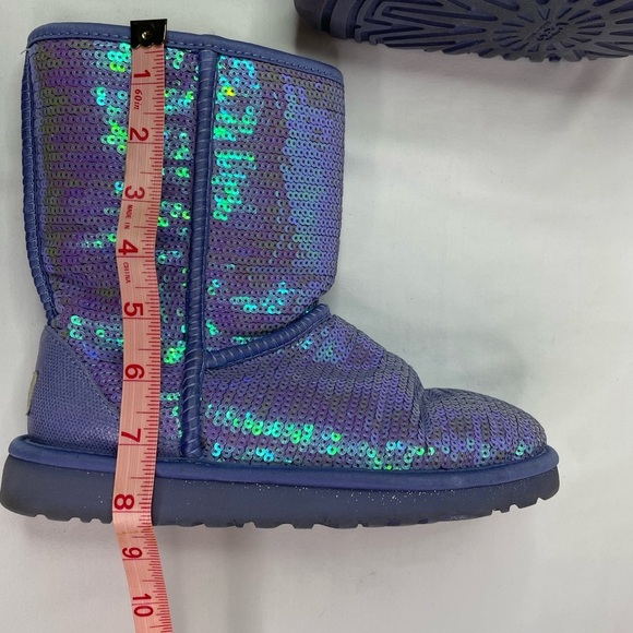 UGG Classic Short Purple Sequin Suede Boots Size 5 - Picture 10 of 10